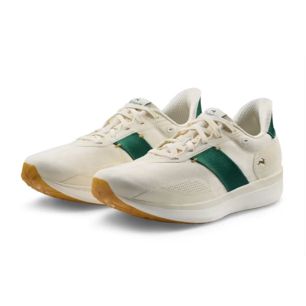 Tracksmith Eliot Ryder Athletic Sneakers Ivory Grass Size M's 7/ W's 8.5